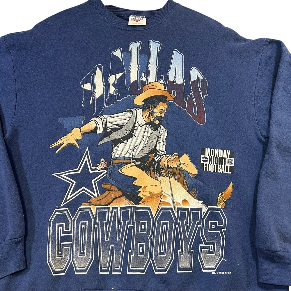 Vintage Dallas Cowboys Sweatshirt Rodeo Mens XL USA Made Spellout NFL Horse